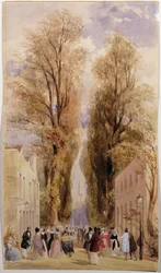 The Old Well Walk, Cheltenham, ca. 1840